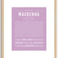 Mackenna | Name Art Print