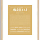 Mackenna | Name Art Print