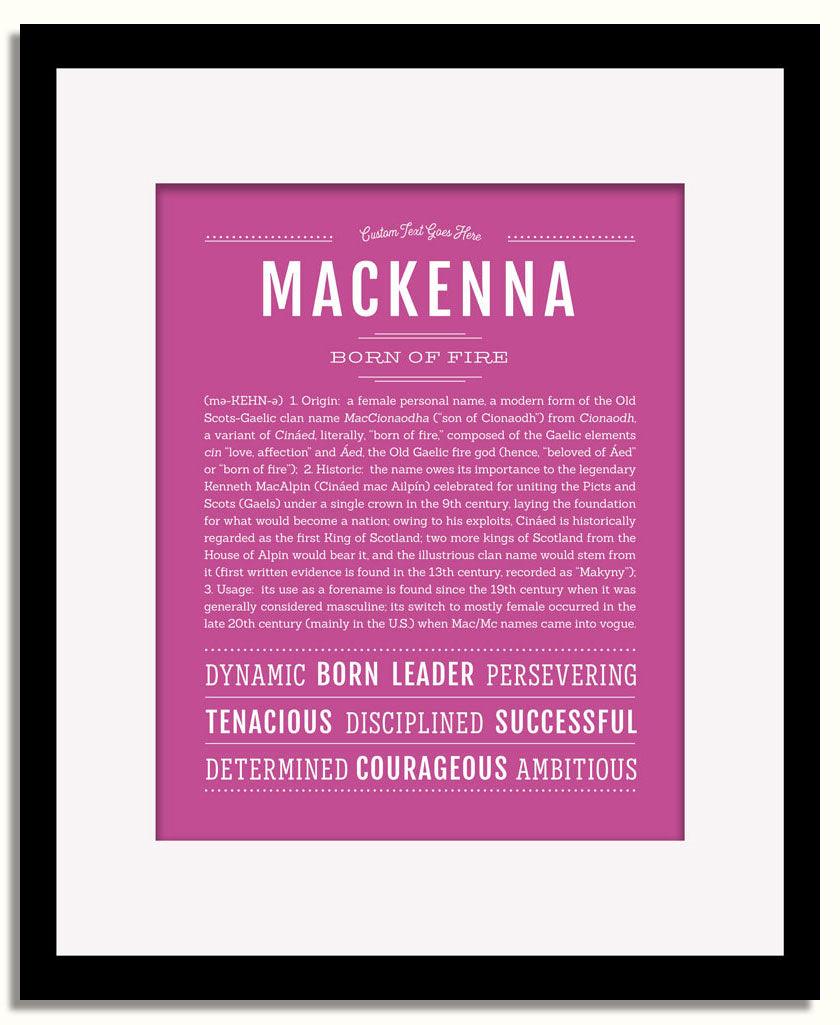 Frame Options | Dark Pink | Black Frame, Matted