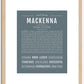 Mackenna | Name Art Print