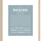 Mackenna | Name Art Print