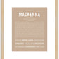 Mackenna | Name Art Print