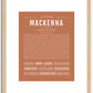 Mackenna | Name Art Print