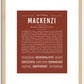 Mackenzi | Name Art Print