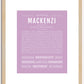 Mackenzi | Name Art Print