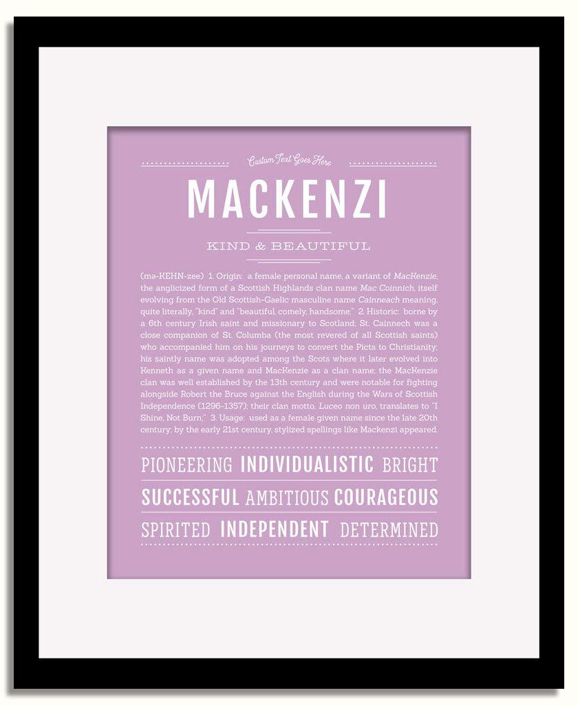 Frame Options | Lilac | Black Frame, Matted