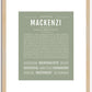 Mackenzi | Name Art Print