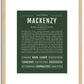 Mackenzy | Name Art Print