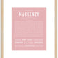 Mackenzy | Name Art Print