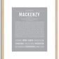 Mackenzy | Name Art Print