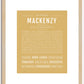 Mackenzy | Name Art Print