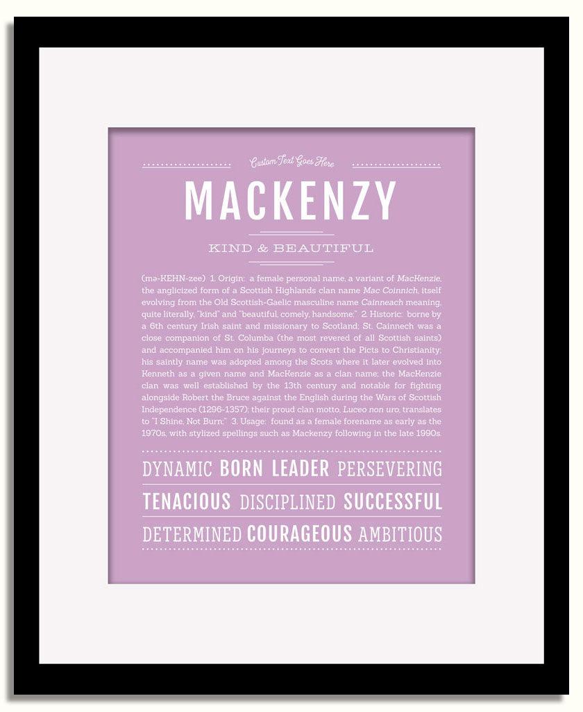 Frame Options | Lilac | Black Frame, Matted