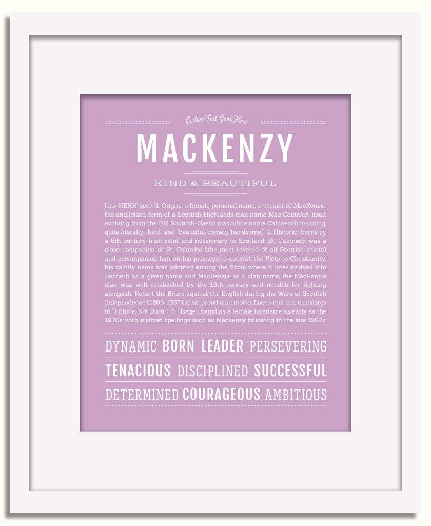 Frame Options | Lilac | White Frame, Matted