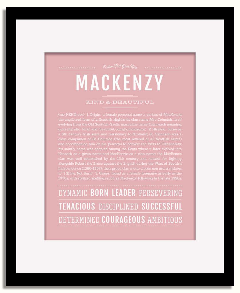 Frame Options | Dusty Rose | Black Frame, Matted