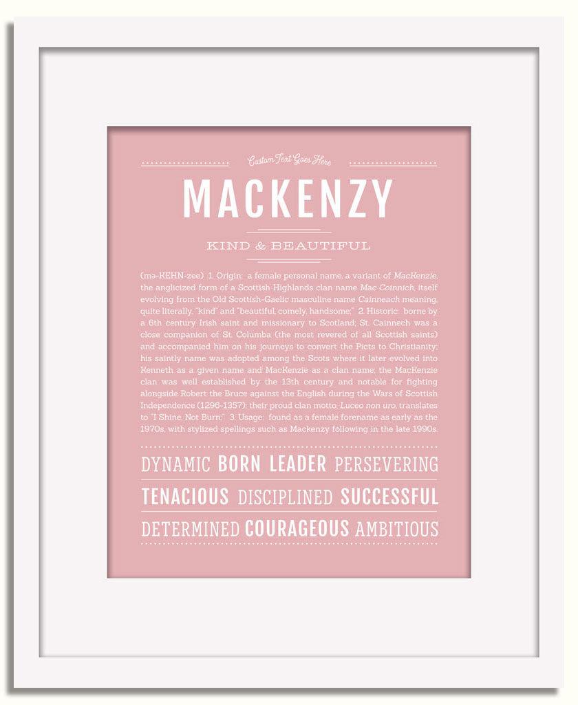 Frame Options | Dusty Rose | White Frame, Matted