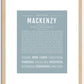 Mackenzy | Name Art Print