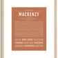 Mackenzy | Name Art Print