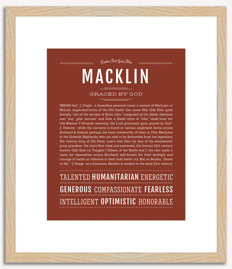 Macklin | Name Art Print