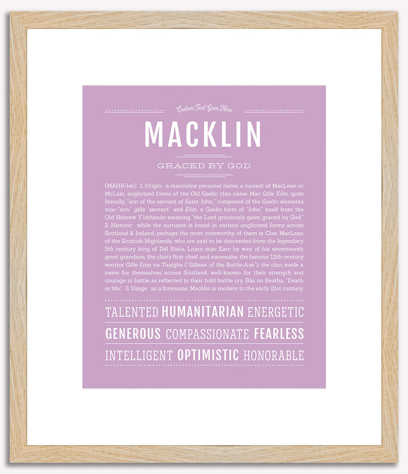 Macklin | Name Art Print