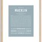 Macklin | Name Art Print