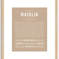 Macklin | Name Art Print