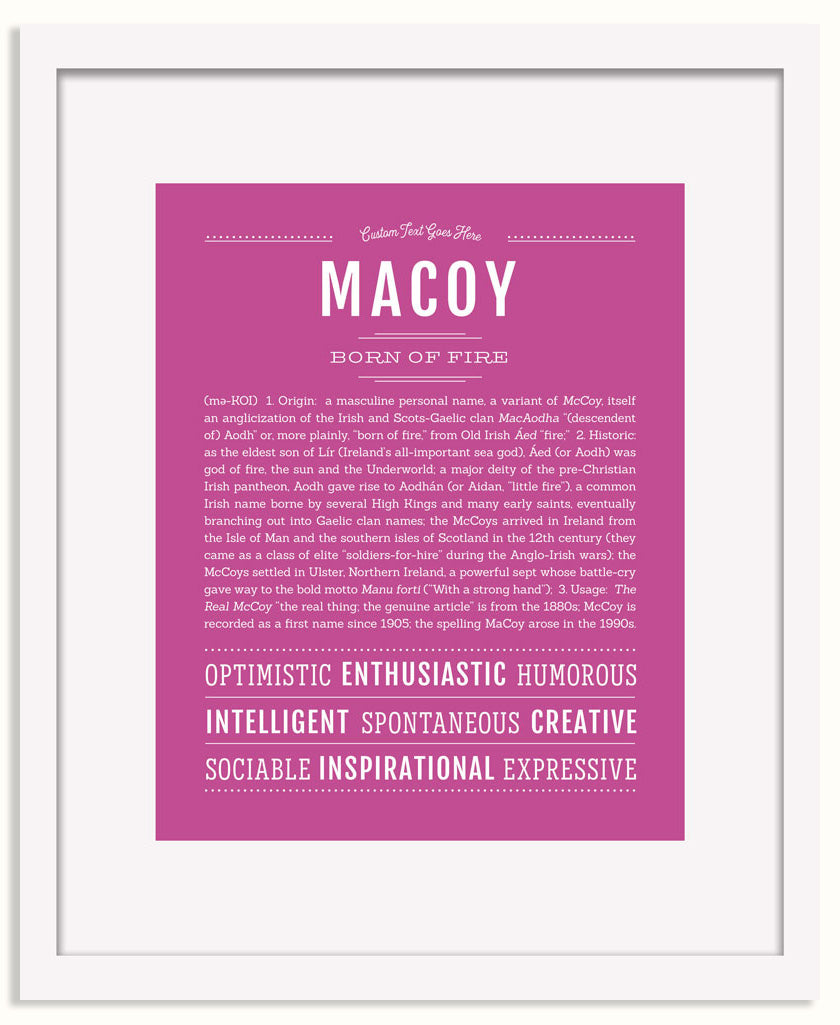 Frame Options | Dark Pink | White Frame, Matted