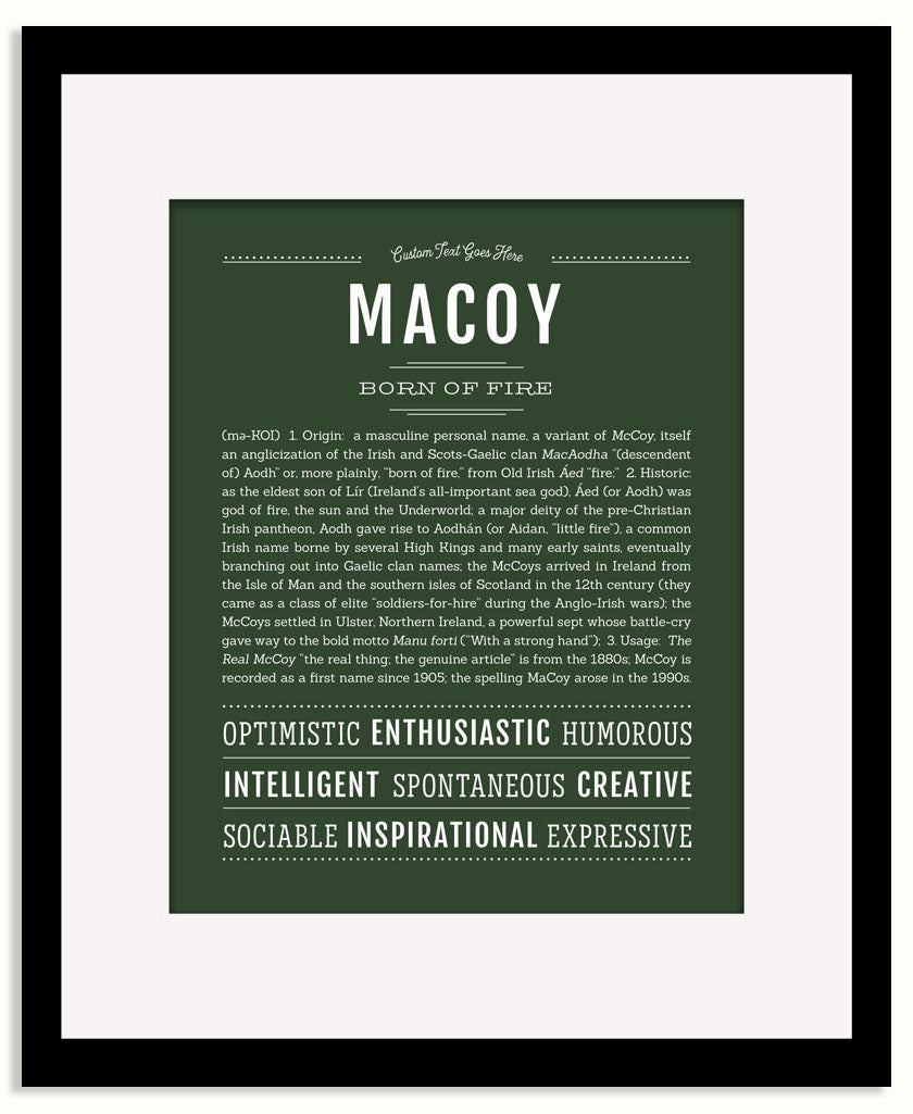 Frame Options | Deep Forest | Black Frame, Matted