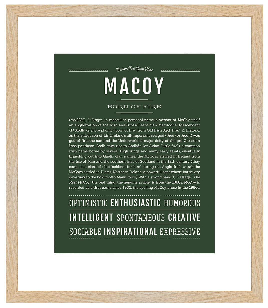 Frame Options | Deep Forest | Maple Frame, Matted