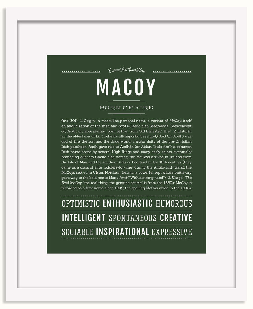 Frame Options | Deep Forest | White Frame, Matted