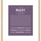 Frame Options | Deep Purple | Maple Frame, Matted