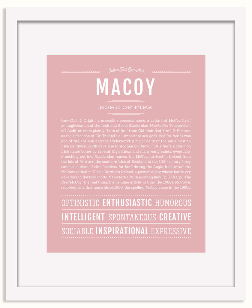 Frame Options | Dusty Rose | White Frame, Matted