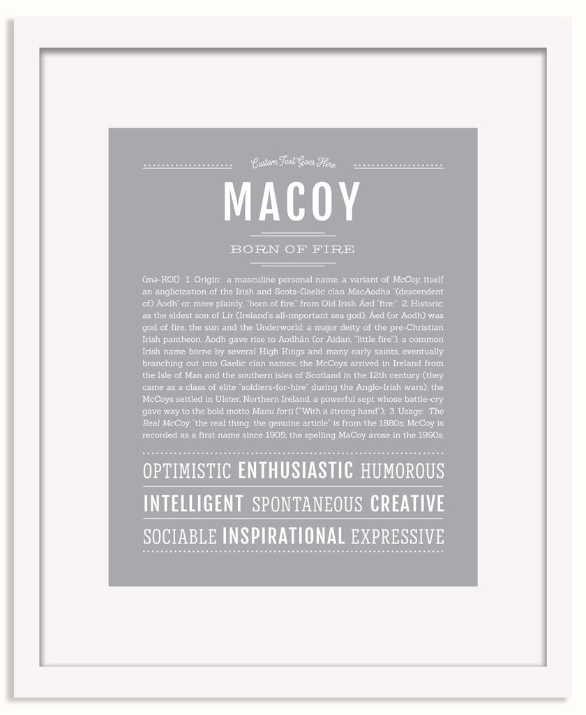 Frame Options | Light Gray | White Frame, Matted