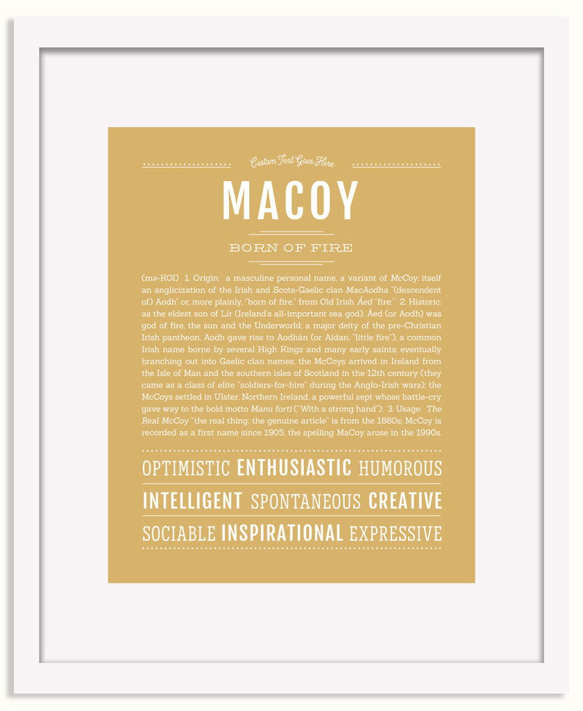 Frame Options | Matte Gold | White Frame, Matted
