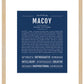 Frame Options | Midnight Blue | Maple Frame, Matted