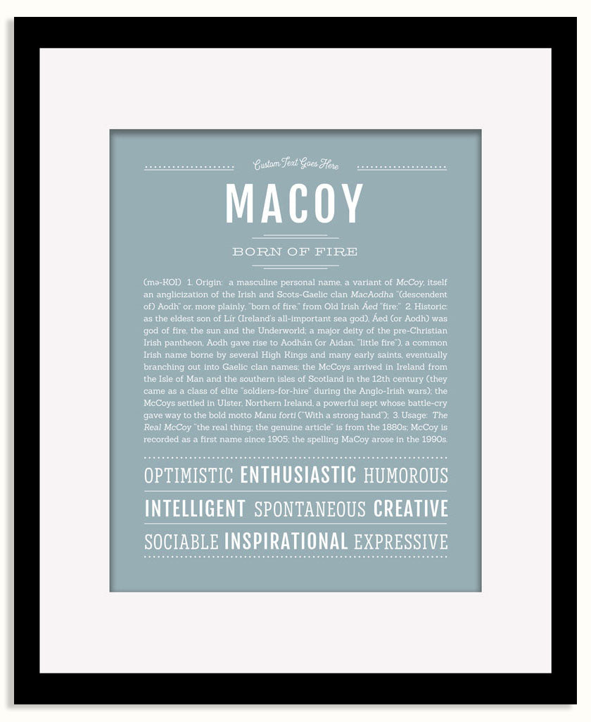 Frame Options | Powder Blue | Black Frame, Matted