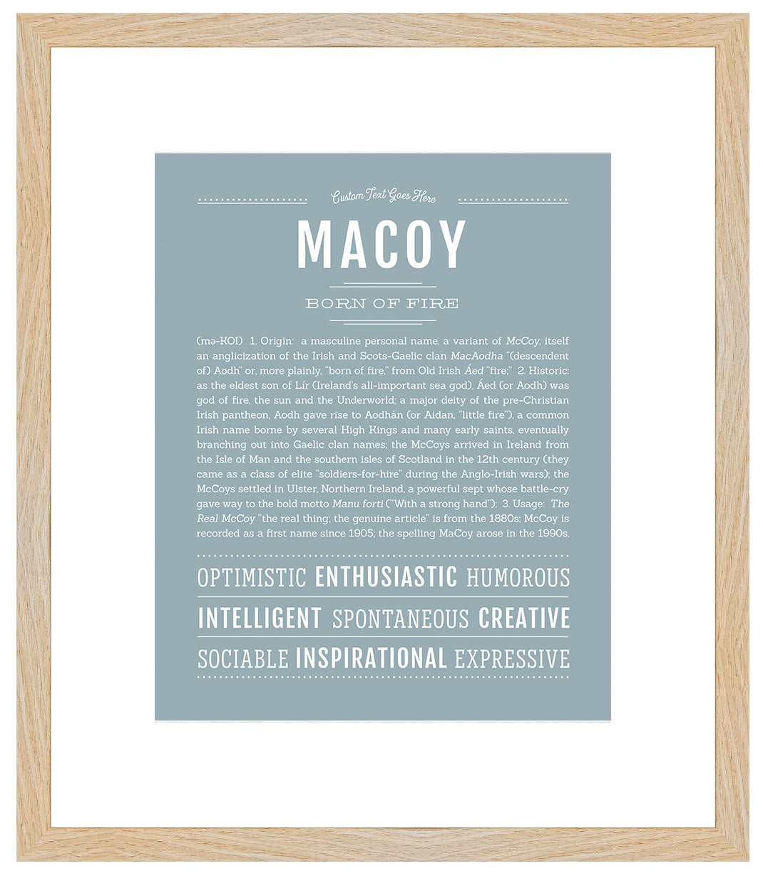 Frame Options | Powder Blue | Maple Frame, Matted