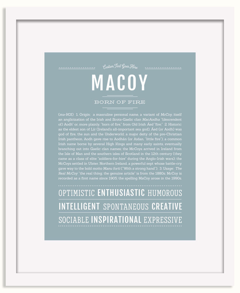 Frame Options | Powder Blue | White Frame, Matted