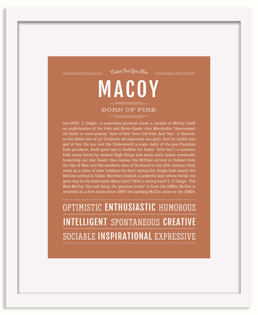 Frame Options | Terra Cotta | White Frame, Matted