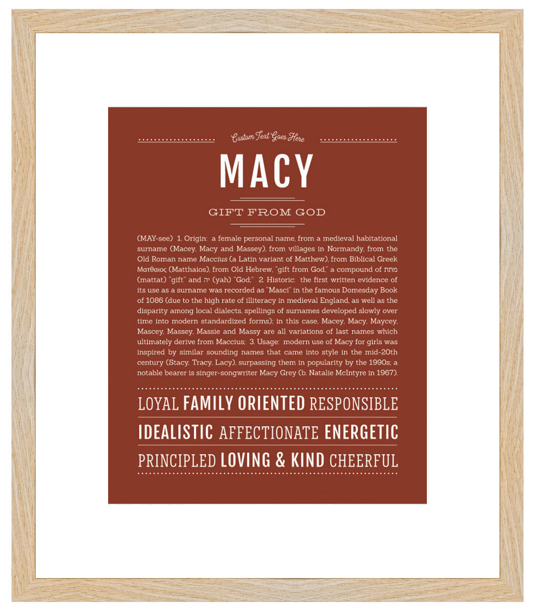 Frame Options | Bordeaux | Maple Frame, Matted