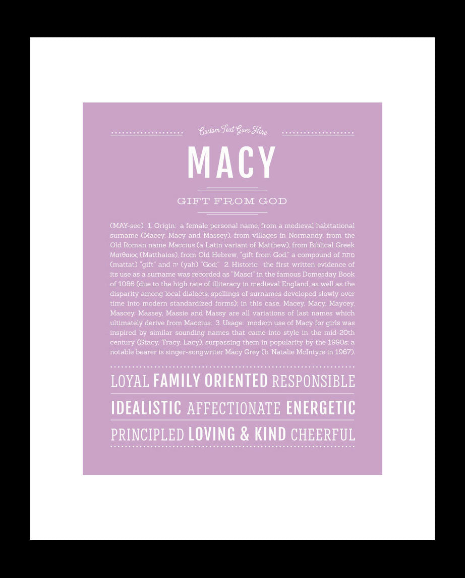 Frame Options | Lilac | Black Frame, Matted