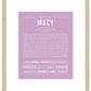 Frame Options | Lilac | Maple Frame, Matted