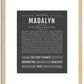 Madalyn | Name Art Print