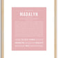 Madalyn | Name Art Print