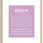 Madalyn | Name Art Print