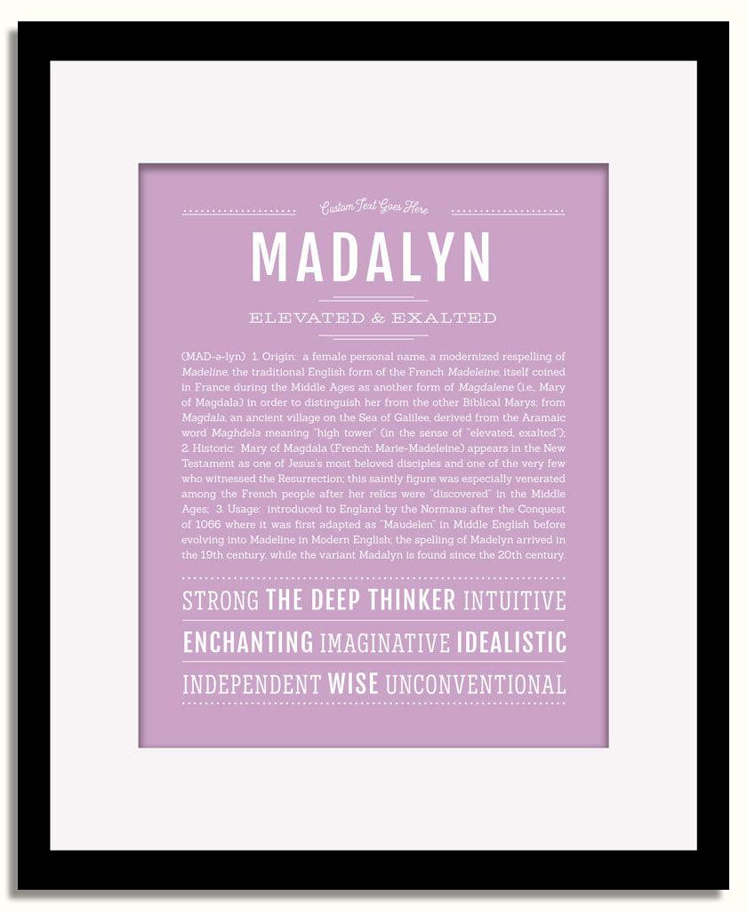 Frame Options | Lilac | Black Frame, Matted