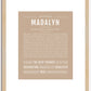 Madalyn | Name Art Print