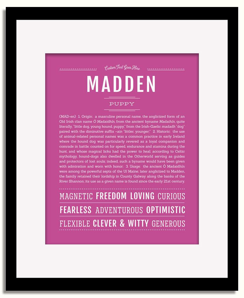 Frame Options | Dark Pink | Black Frame, Matted