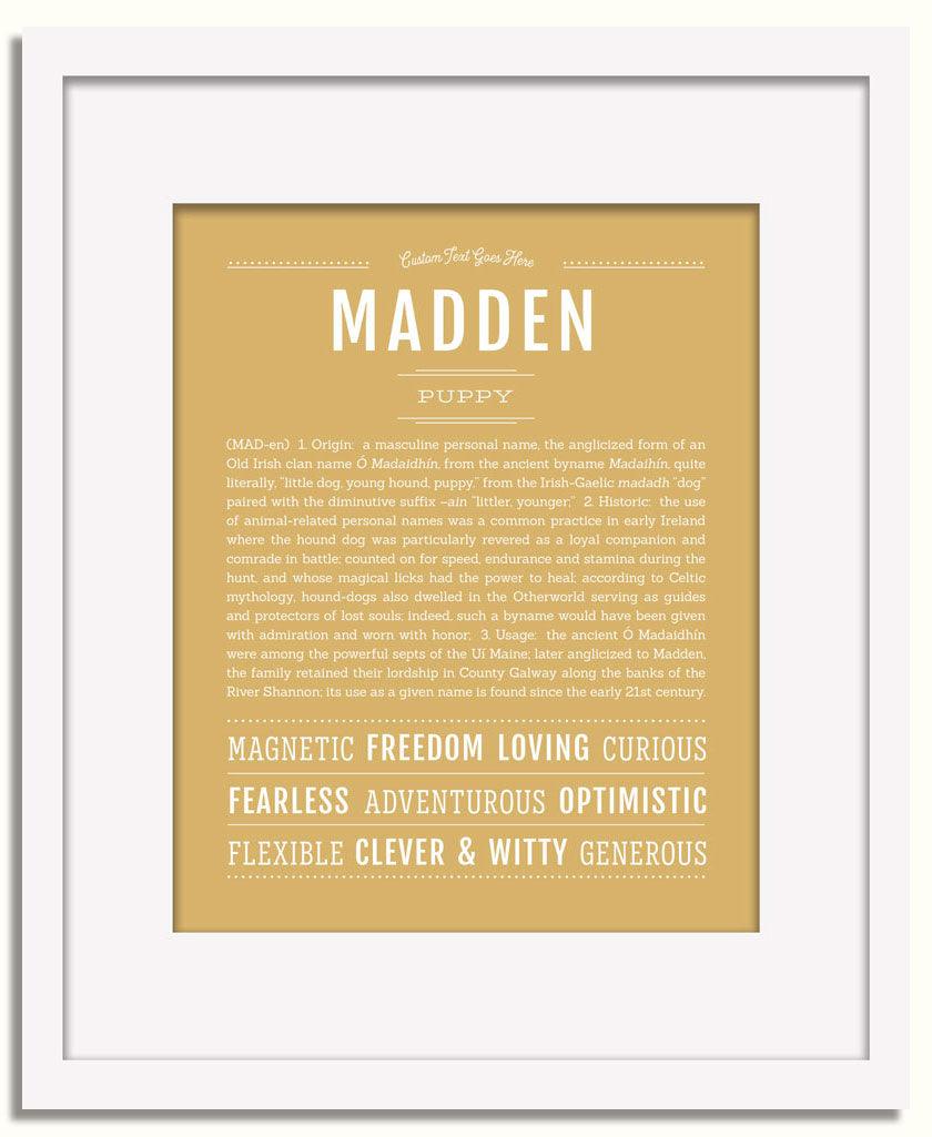 Frame Options | Matte Gold | White Frame, Matted