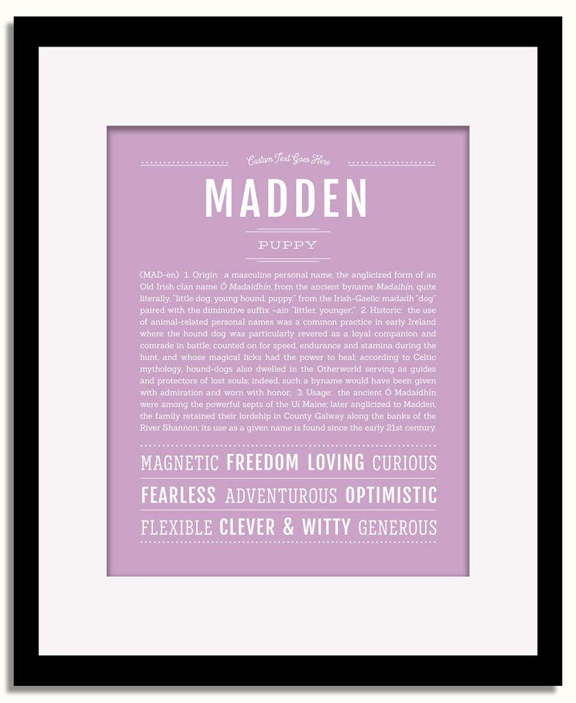 Frame Options | Lilac | Black Frame, Matted