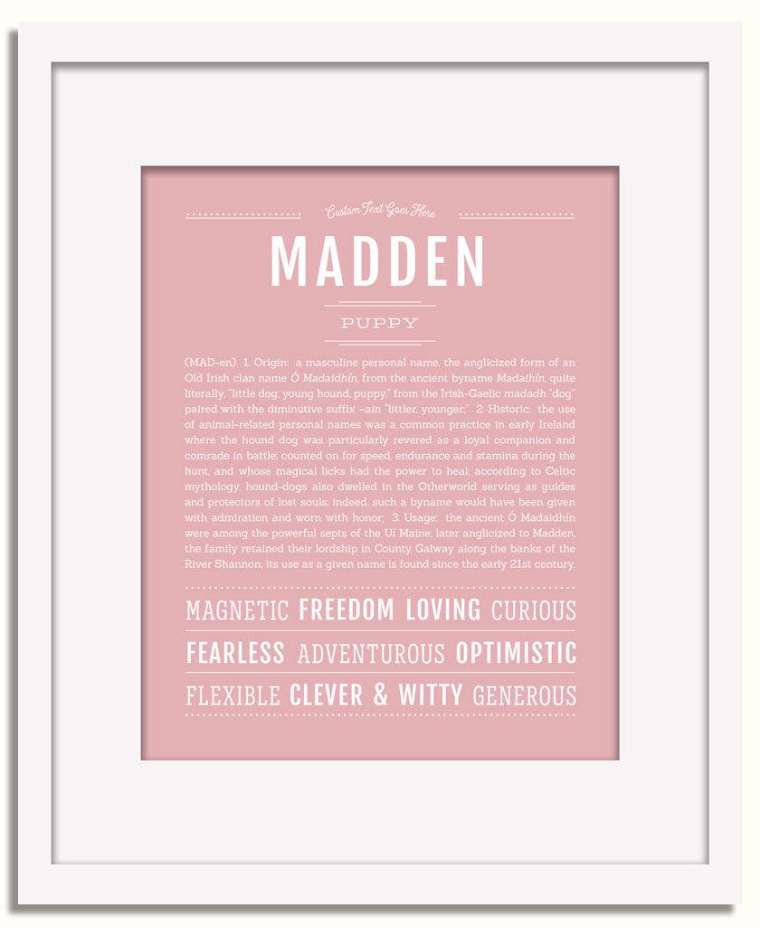 Frame Options | Dusty Rose | White Frame, Matted